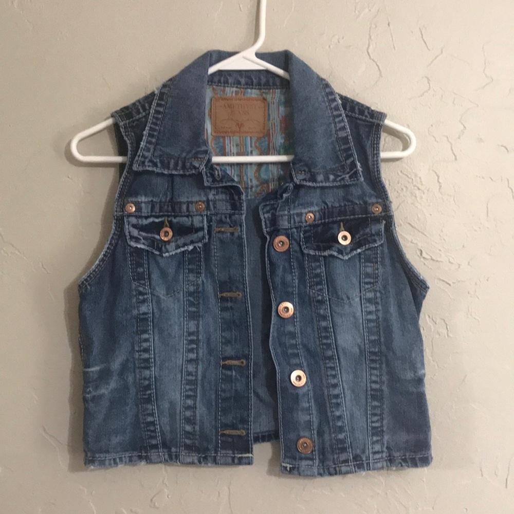 Amethyst Jeans vest, medium